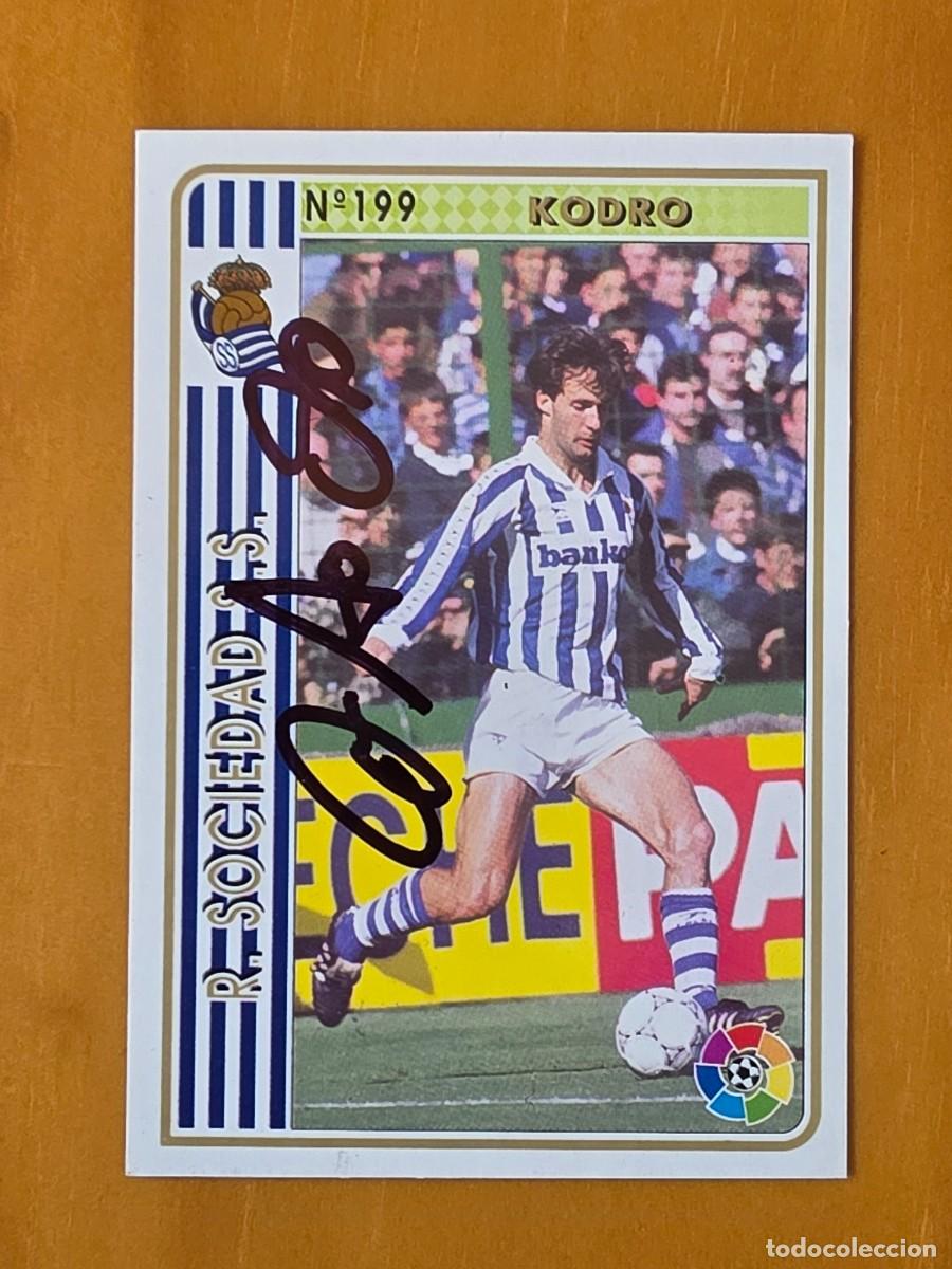 Cromos de Futebol: Cromo firmado de Meho Kodro con aut&oacute;grafo, Real Sociedad