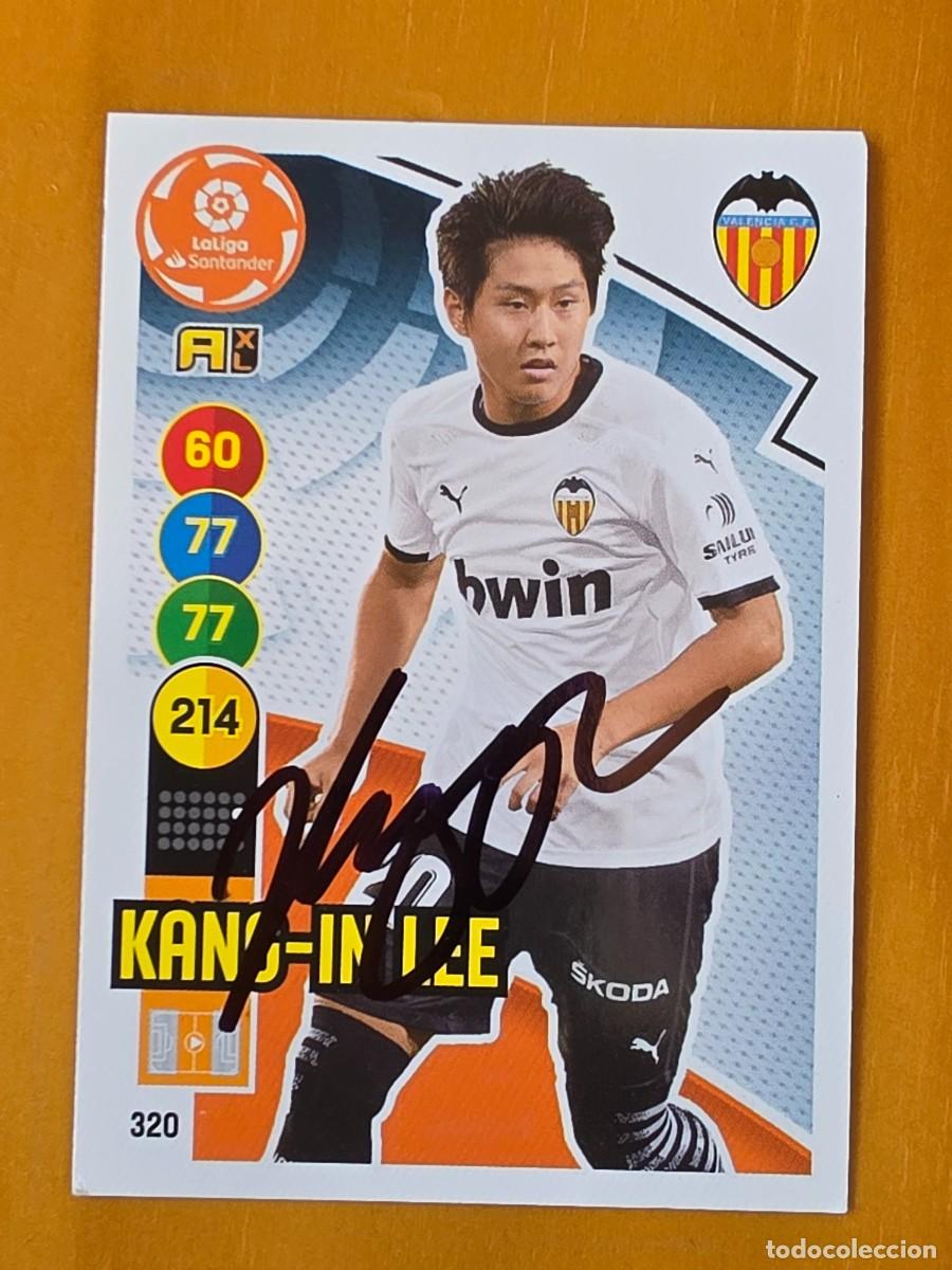 Cromos de Futebol: Cromo firmado de Kang-In Lee con aut&oacute;grafo, Valencia CF, Atl&eacute;tico de Madrid