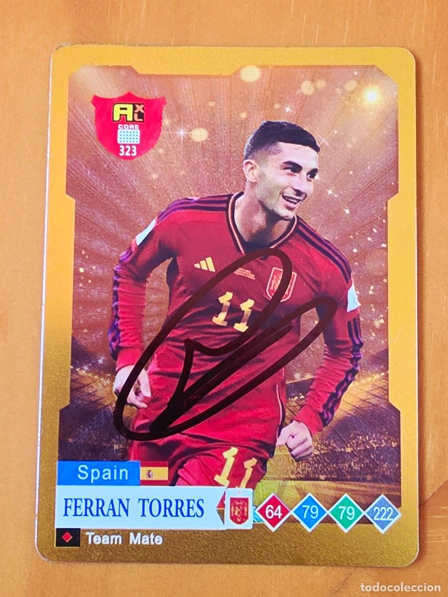 Cromos de f&uacute;tbol: Cromo firmado de Ferr&aacute;n Torres con aut&oacute;grafo, Espa&ntilde;a, FC Barcelona, PSG