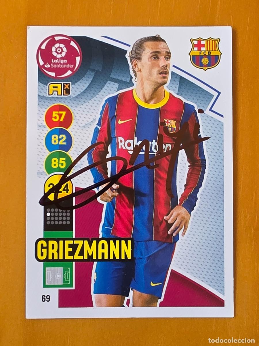 Cromos de f&uacute;tbol: Cromo firmado de Antoine Griezmann con aut&oacute;grafo, FC Barcelona