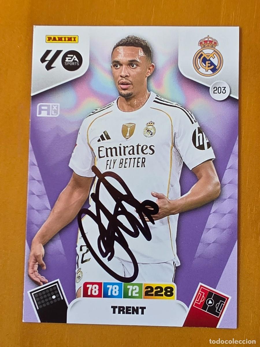 Cromos de f&uacute;tbol: Cromo firmado de Trent Alexander Arnold con aut&oacute;grafo, Real Madrid