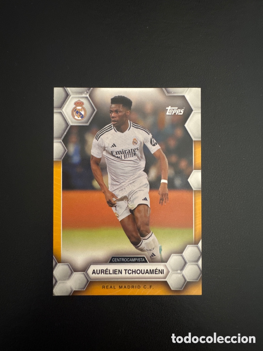 Football Stickers: TCHOUAMENI REAL MADRID NUMERO 9 SET REAL MADRID 2024 TOPPS