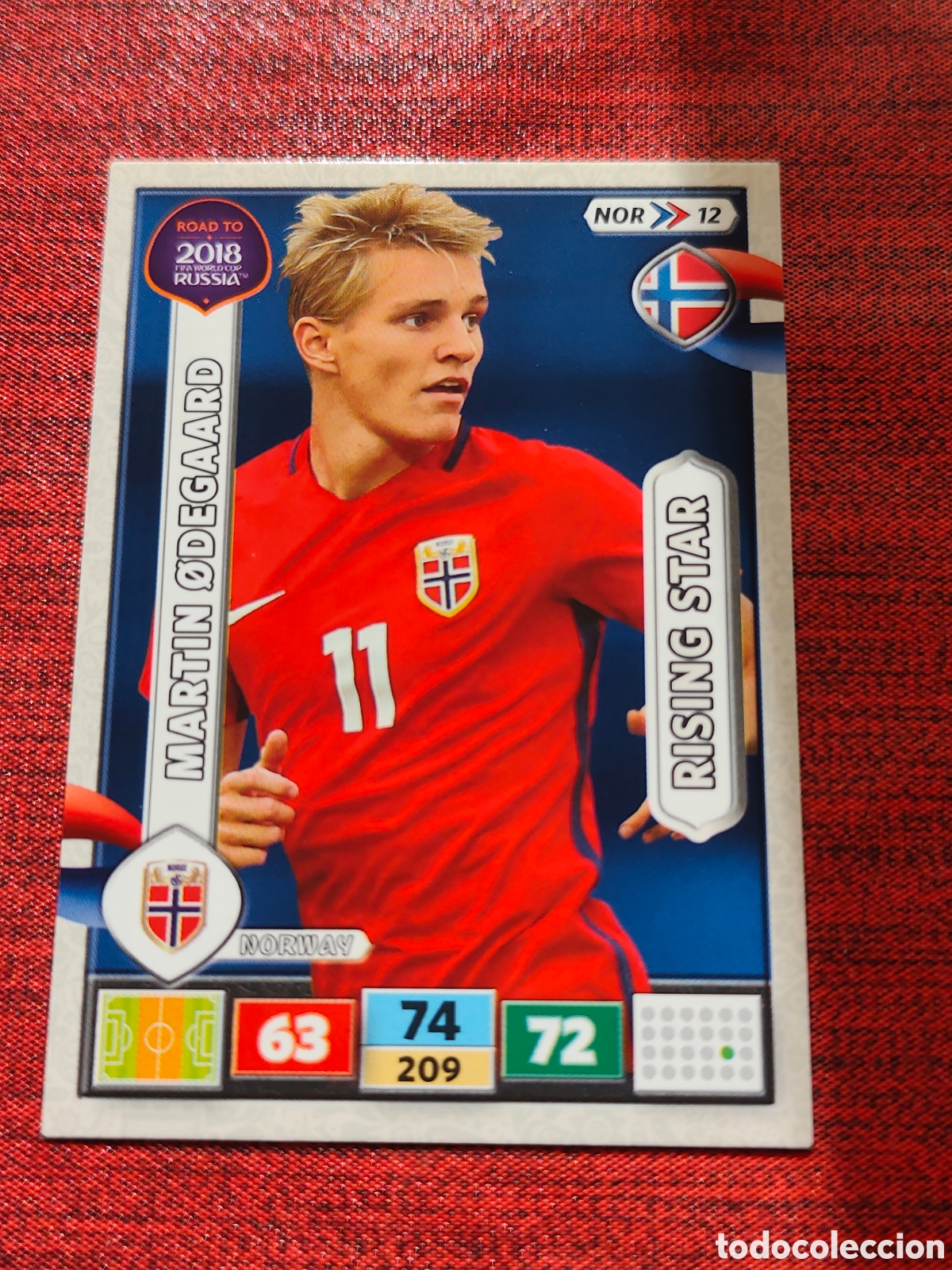 Figurine di Calcio: NOR_12 &Oslash;DEGAARD NORUEGA ADRENALYN XL ROAD TO RUSSIA 2018