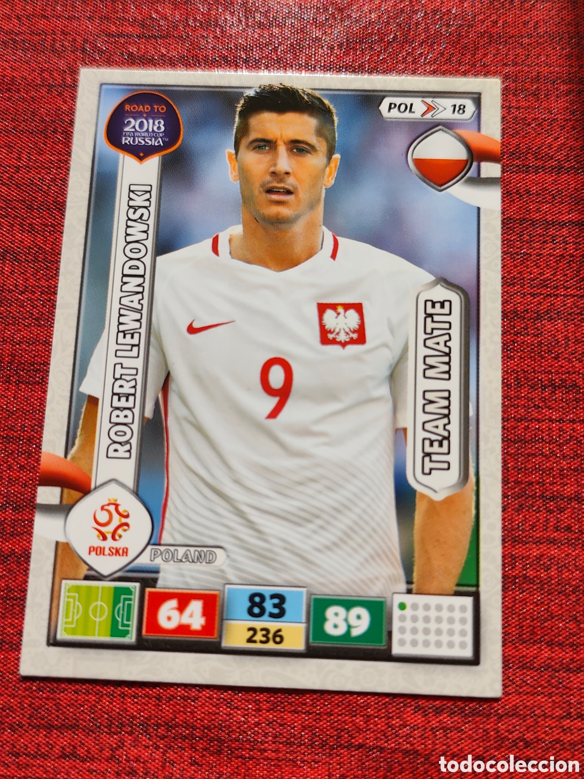 Cromos de f&uacute;tbol: POL_18 LEWANDOWSKI POLONIA ADRENALYN XL ROAD TO RUSSIA 2018