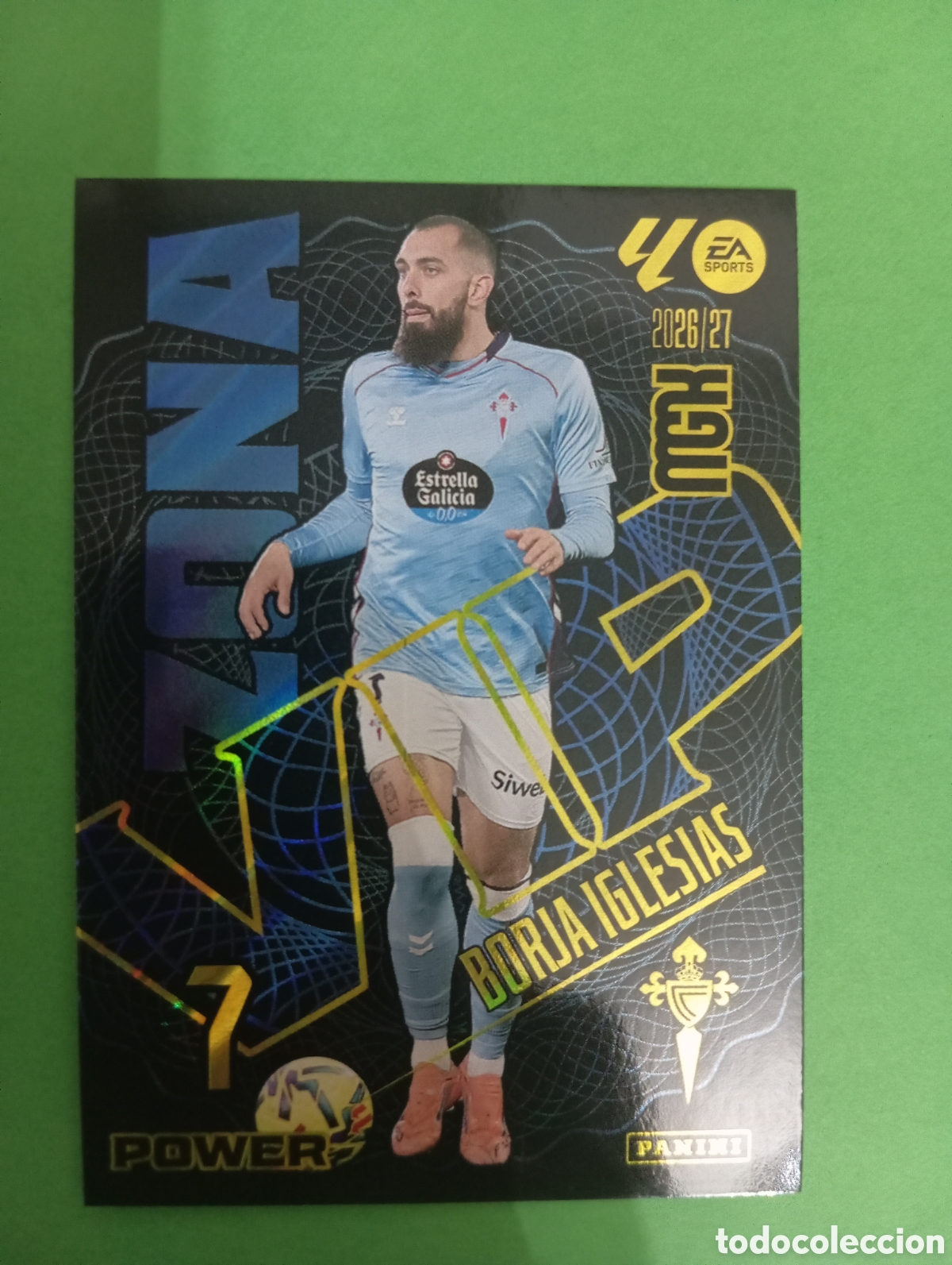 Cromos de f&uacute;tbol: Borja Iglesias Celta de Vigo ZONA VIP POWER n&deg;389P / PANINI MEGACRACKS 2026/2027