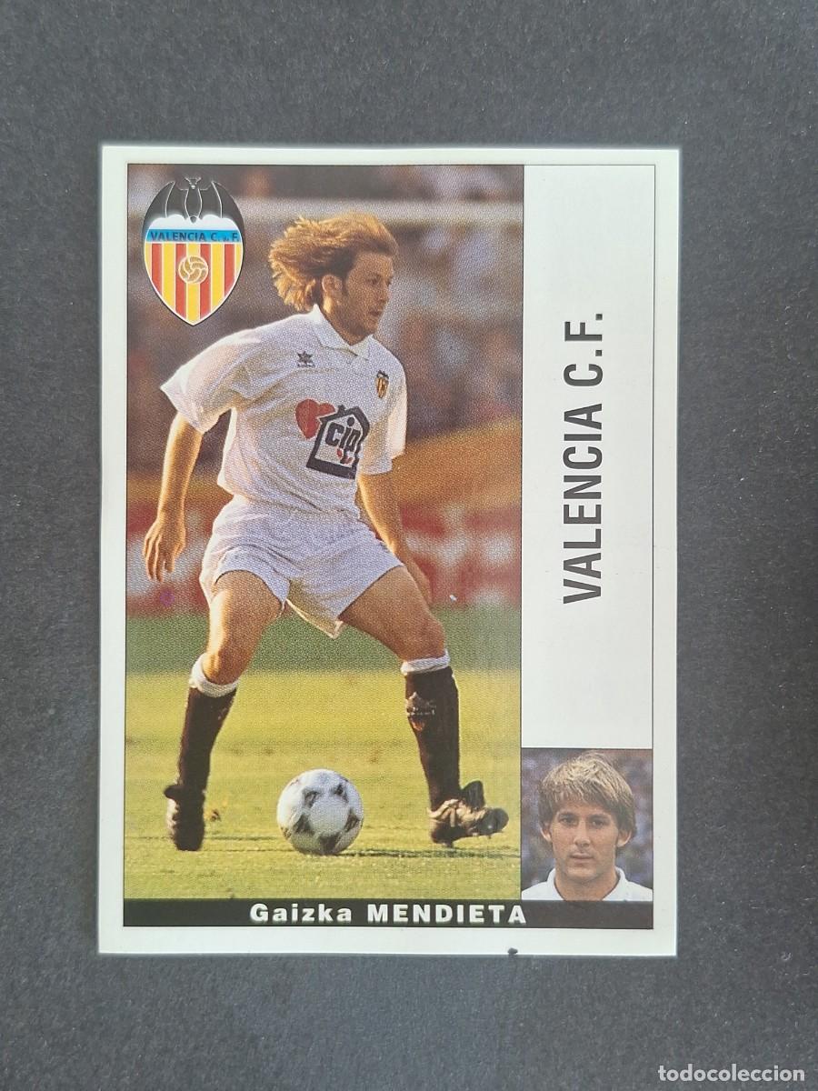 Cromos de f&uacute;tbol: L2 MENDIETA VALENCIA C. F. PANINI LIGA 1995 1996 95 96 NUNCA PEGADO SIN PEGAR