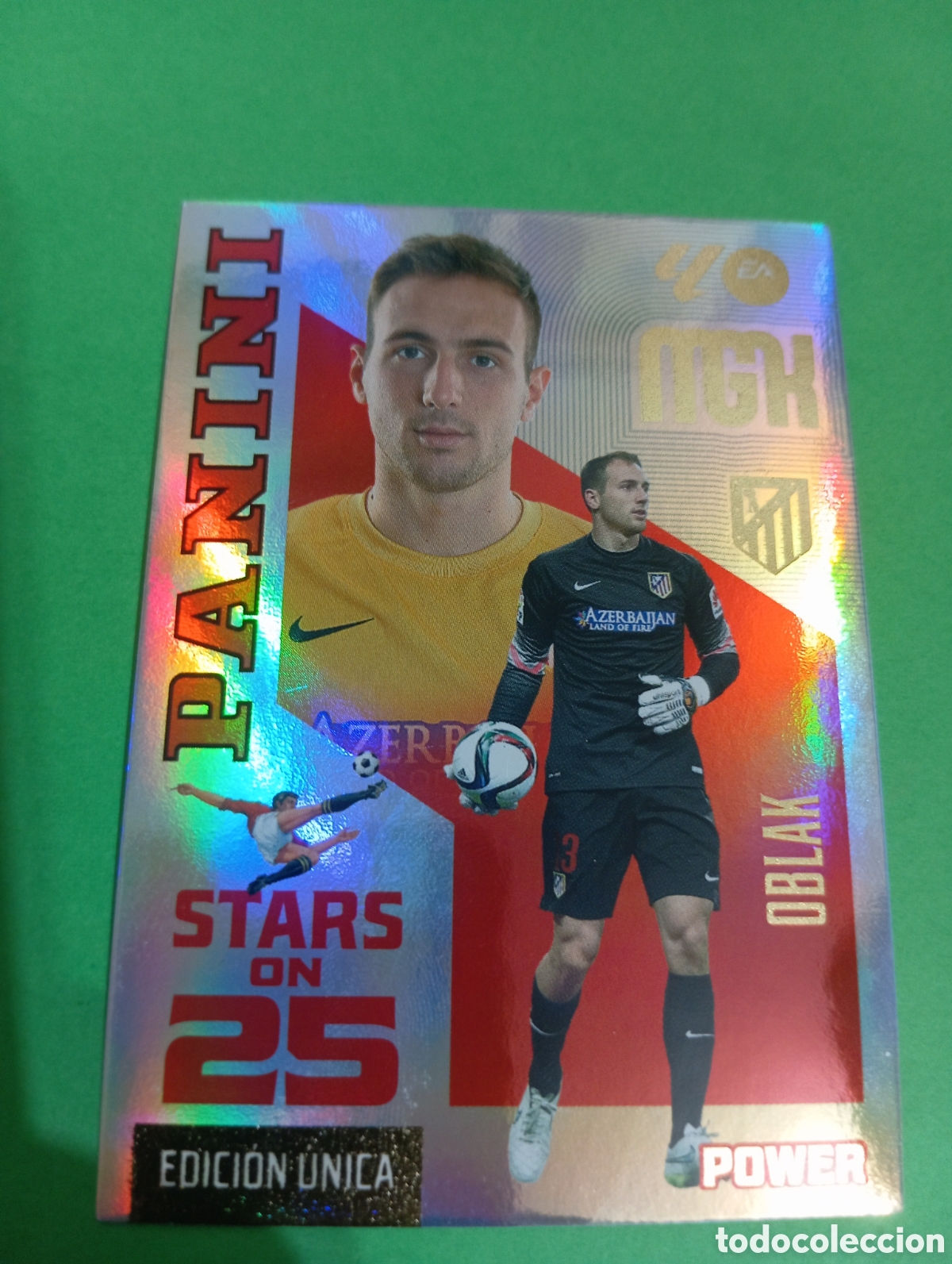 Cromos de f&uacute;tbol: Oblak Atl&eacute;tico de Madrid STARS ON 25 n&deg;447P / PANINI MEGACRACKS 2026/2027