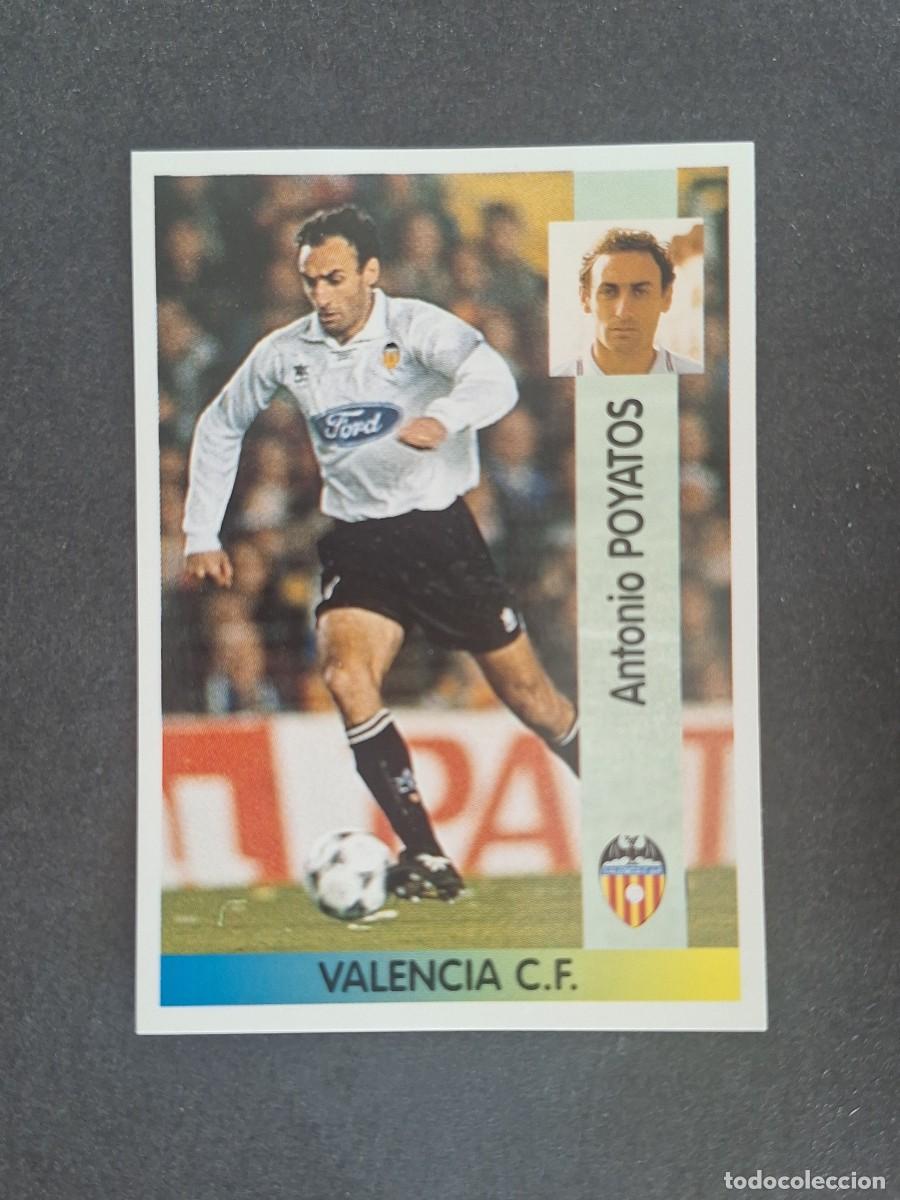 Cromos de f&uacute;tbol: L2 POYATOS VALENCIA C. F. 28 PANINI LIGA 1996 1997 96 97 NUNCA PEGADO SIN PEGAR