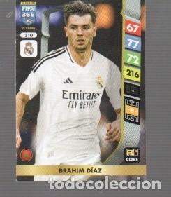 Cromos de f&uacute;tbol: CROMOS DE ADRENALYN XL Y PANINI FIFA 365 DEL A&Ntilde;O 2025 REAL MADRID BRAHIM D&Iacute;AZ N&ordm; 310 AXL CORE