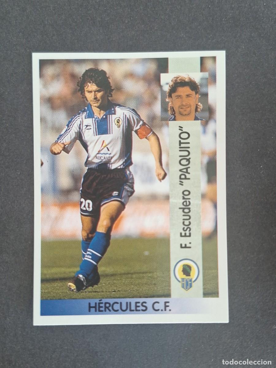 Cromos de f&uacute;tbol: L2 PAQUITO HERCULES C. F. 298 PANINI LIGA 1996 1997 96 97 NUNCA PEGADO SIN PEGAR