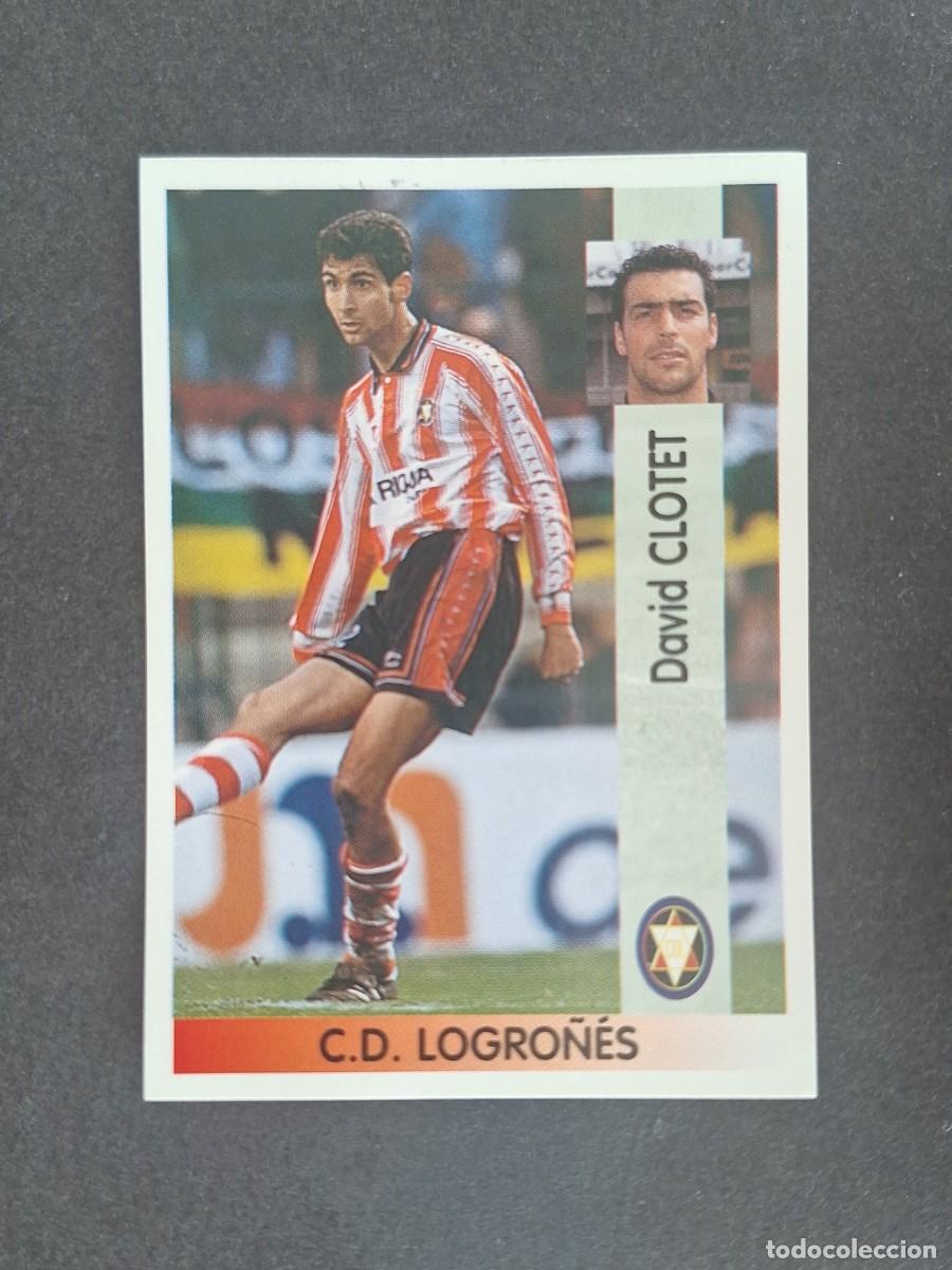 Cromos de f&uacute;tbol: L2 CLOTET C. D. LOGRO&Ntilde;ES 307 PANINI LIGA 1996 1997 96 97 NUNCA PEGADO SIN PEGAR