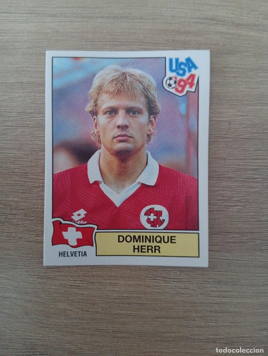 Football Stickers: DOMINIQUE HERR 38 SUIZA MUNDIAL USA 94 1994 SIN PEGAR NUNCA PEGADO