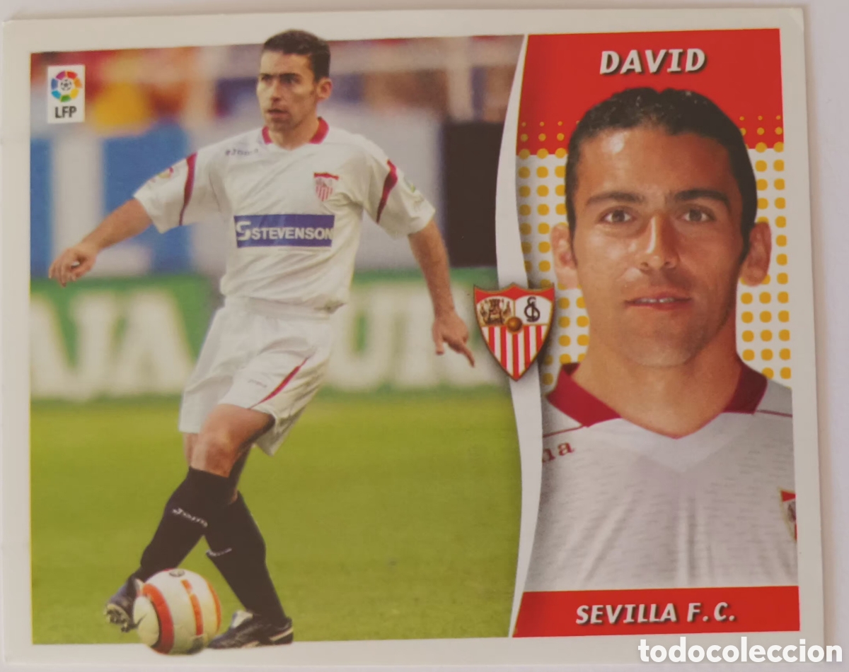Cromos de f&uacute;tbol: CROMO DE DAVID. SEVILLA FC