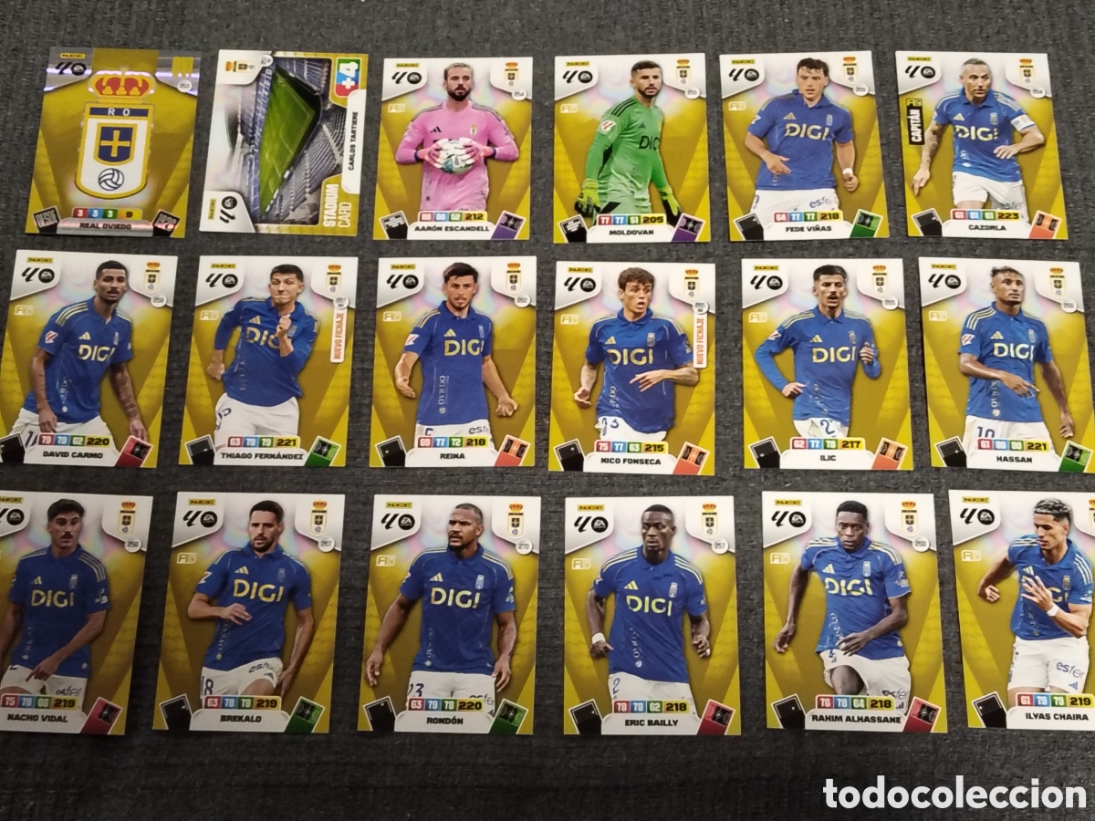 Cromos de f&uacute;tbol: Panini Megacracks de la temporada 2025-2026 y corresponden por completo a la plantilla del club de f