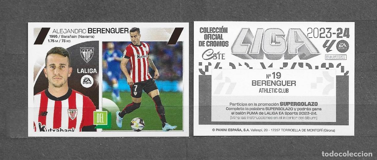 Cromos de f&uacute;tbol: Liga este 23/24 - Berenguer - N&ordm; 19 - Athletic Club