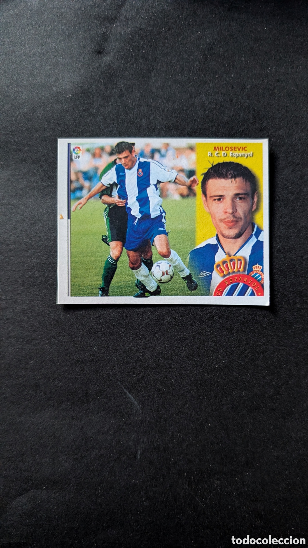 Fu&szlig;ball-Sticker: MILOSEVIC ESPANYOL FICHAJE 20 LIGA ESTE 2002/03 02 03 RECORTADO