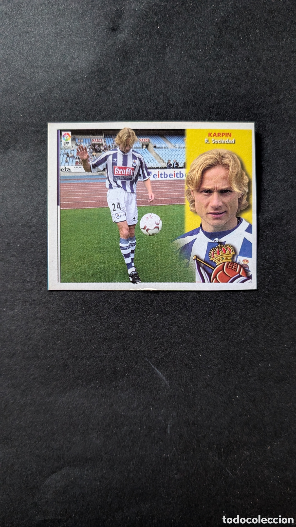 Cromos de f&uacute;tbol: KARPIN REAL SOCIEDAD FICHAJE 27 LIGA ESTE 2002/03 02 03 RECORTADO