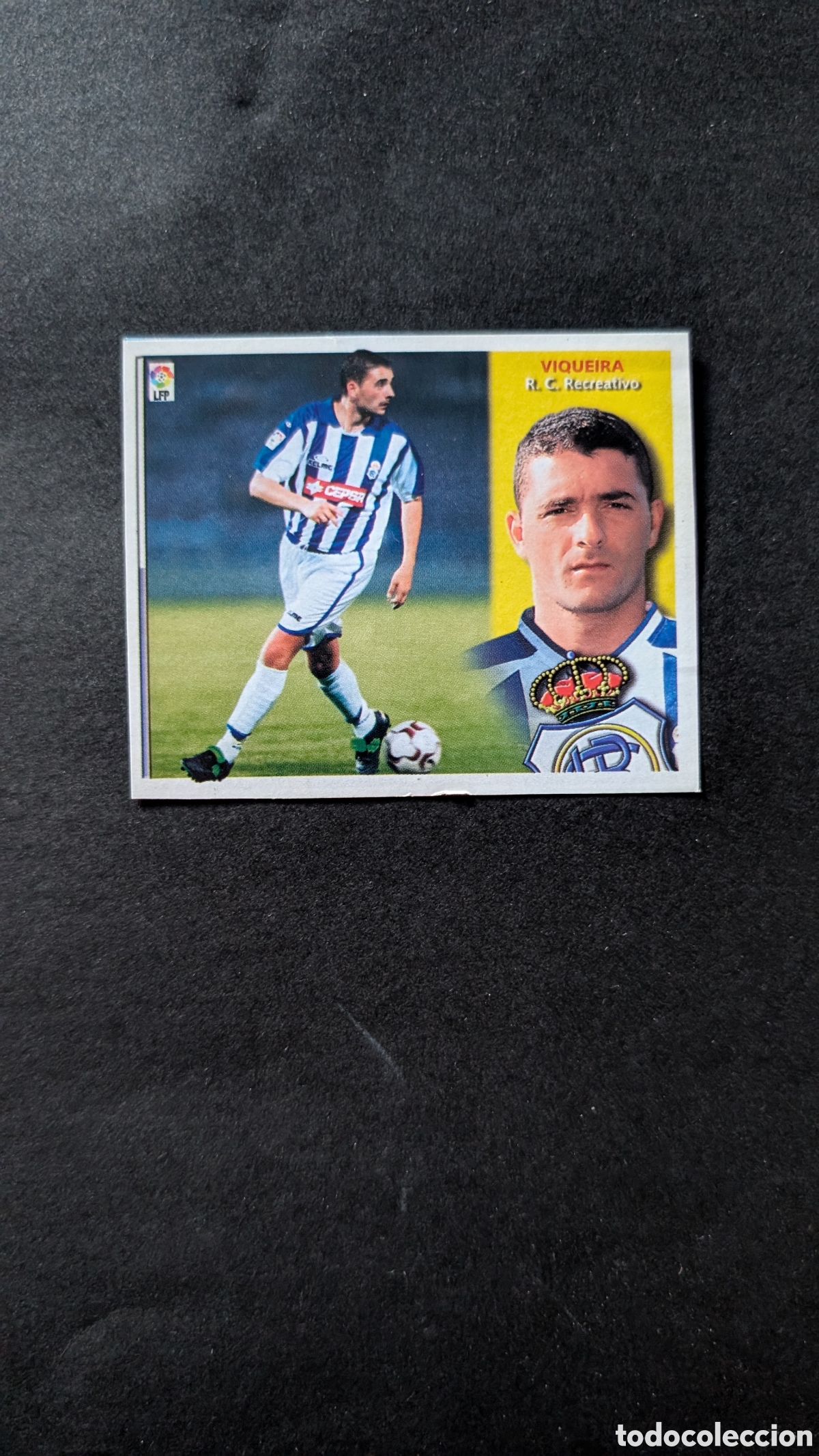 Cromos de f&uacute;tbol: VIQUEIRA RECREATIVO HUELVA FICHAJE 30 LIGA ESTE 2002/03 02 03 RECORTADO