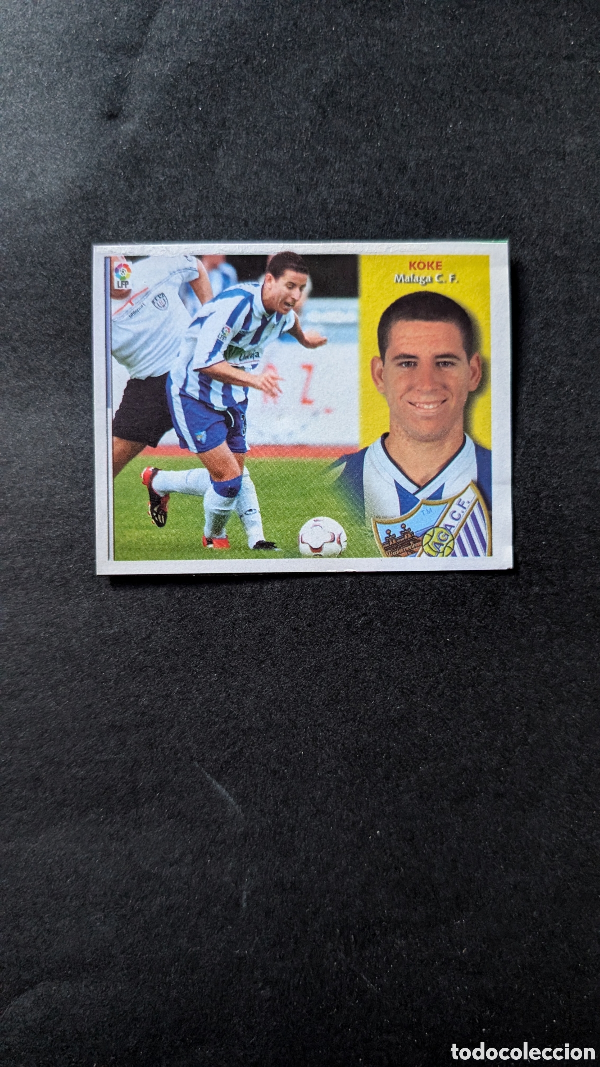 Cromos de f&uacute;tbol: KOKE M&Aacute;LAGA FICHAJE 6 BIS LIGA ESTE 2002/03 02 03 RECORTADO