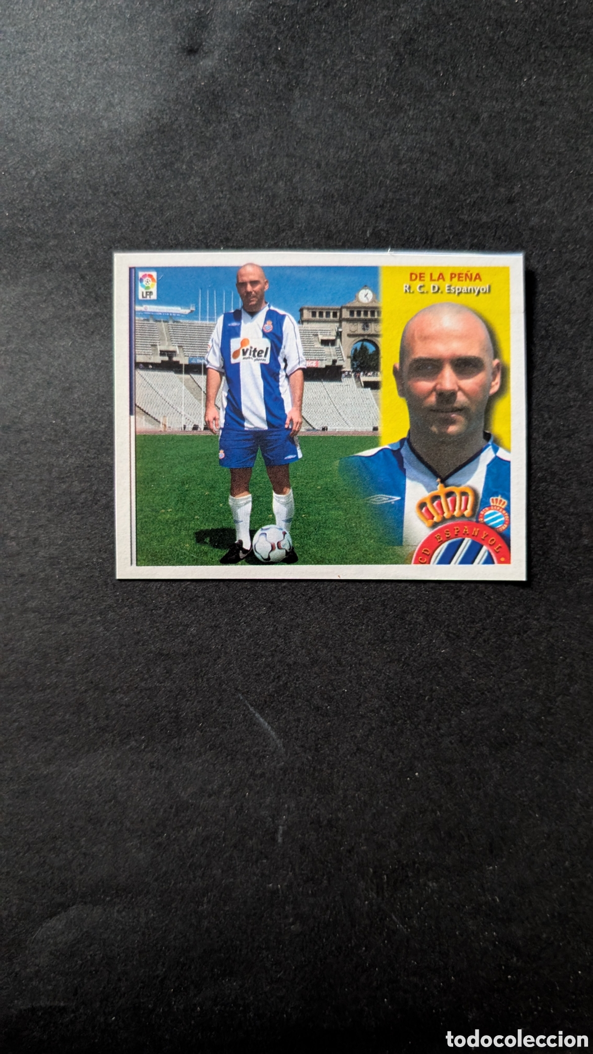 Cromos de f&uacute;tbol: DE LA PE&Ntilde;A ESPANYOL VERSION COLOCA LIGA ESTE 2002/03 02 03 RECORTADO