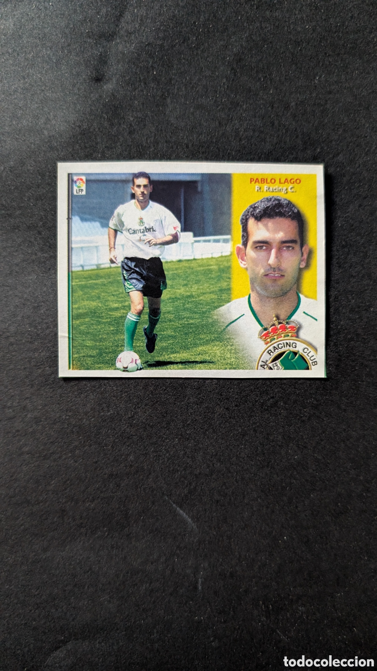 Cromos de f&uacute;tbol: PABLO LAGO RACING SANTANDER COLOCA LIGA ESTE 2002/03 02 03 RECORTADO