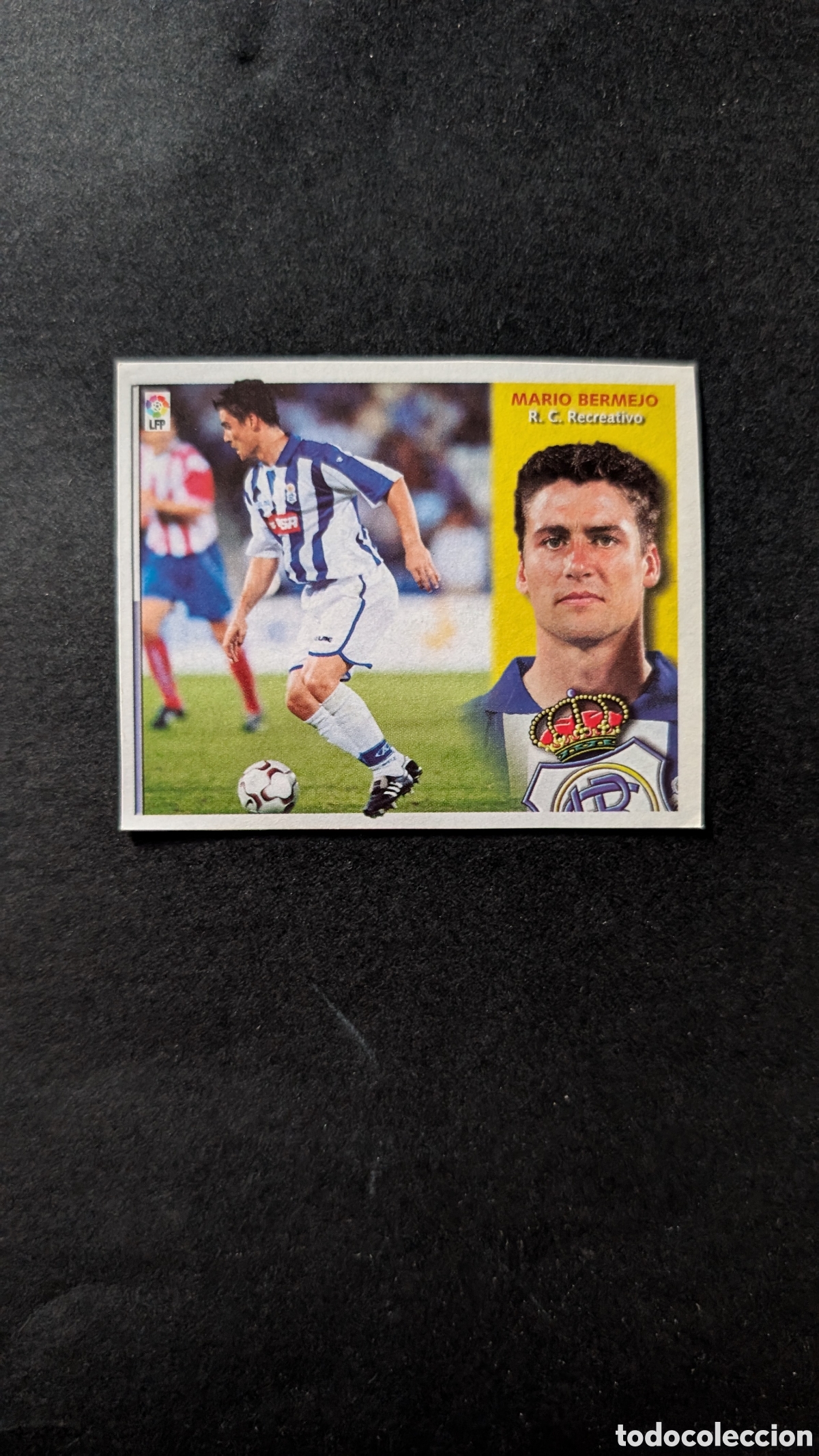 Cromos de f&uacute;tbol: MARIO BERMEJO RECREATIVO HUELVA COLOCA LIGA ESTE 2002/03 02 03 RECORTADO