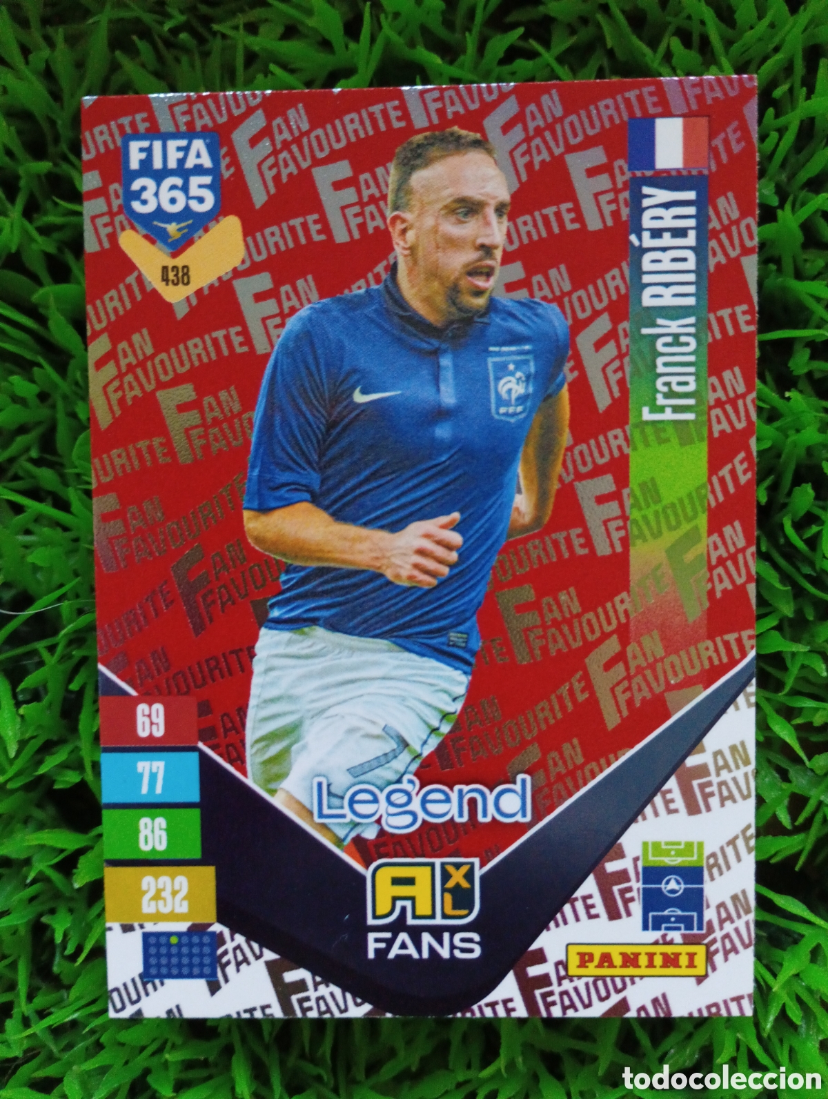 Cromos de f&uacute;tbol: Ribery Francia FAN FAVOURITE PARALELA ROJA Fifa 365 Adenalyn 2027 # 438