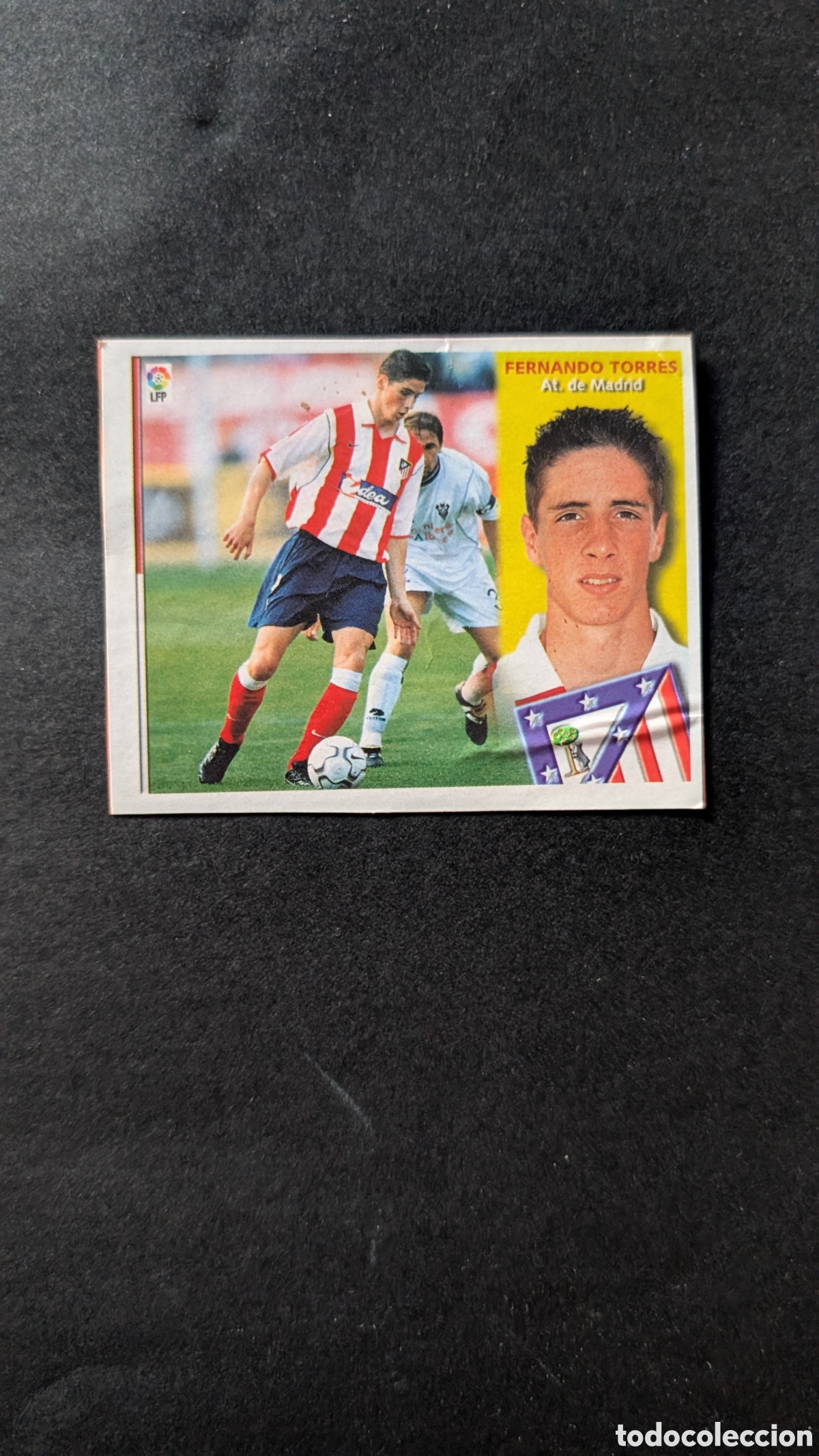 Fu&szlig;ball-Sticker: FERNANDO TORRES ROOKIE ATL&Eacute;TICO MADRID LIGA ESTE 2002/03 02 03 RECORTADO