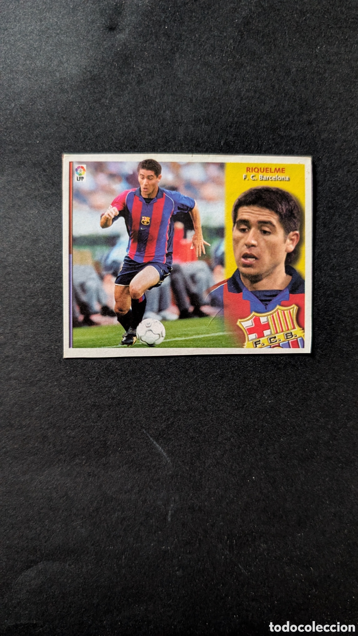 Fu&szlig;ball-Sticker: RIQUELME BARCELONA VERSI&Oacute;N LIGA ESTE 2002/03 02 03 RECORTADO