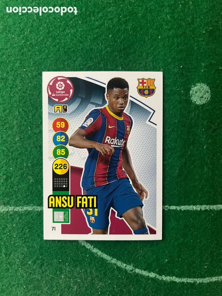 Cartes &agrave; collectionner de Football: 71 ANSU FATI BARCELONA ADRENALYN 2020 2021 PANINI