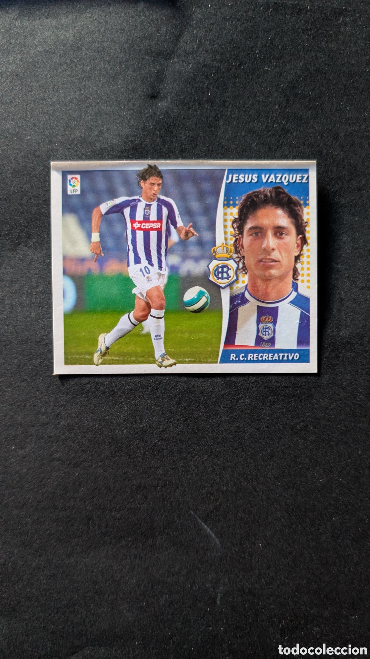 Cromos de f&uacute;tbol: JESUS VAZQUEZ RECREATIVO HUELVA LIGA ESTE 2006/07 06 07 VENTANILLA M&Iacute;NIMA