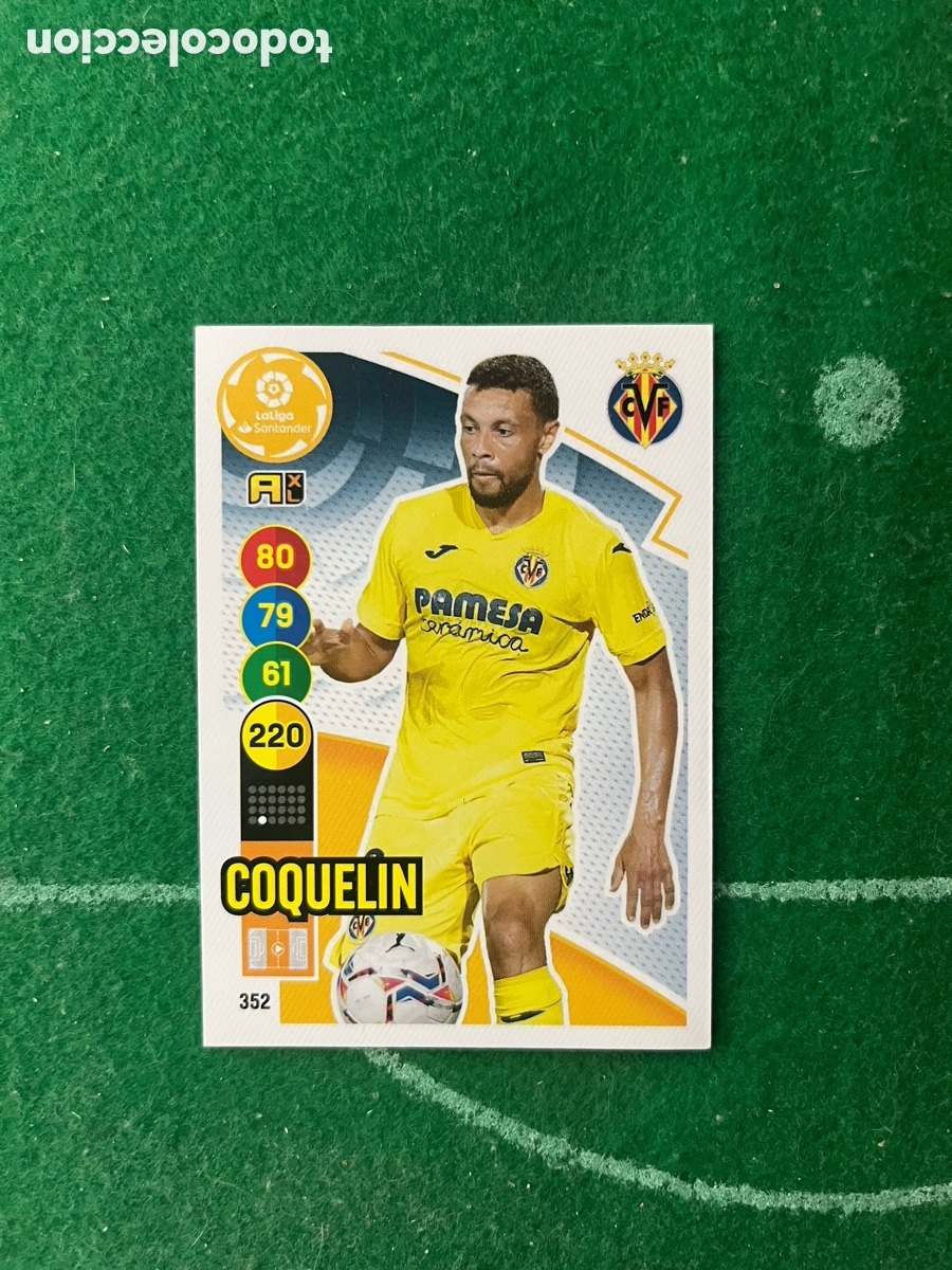 Cromos de f&uacute;tbol: 352 COQUELIN VILLARREAL ADRENALYN 2020 2021 PANINI