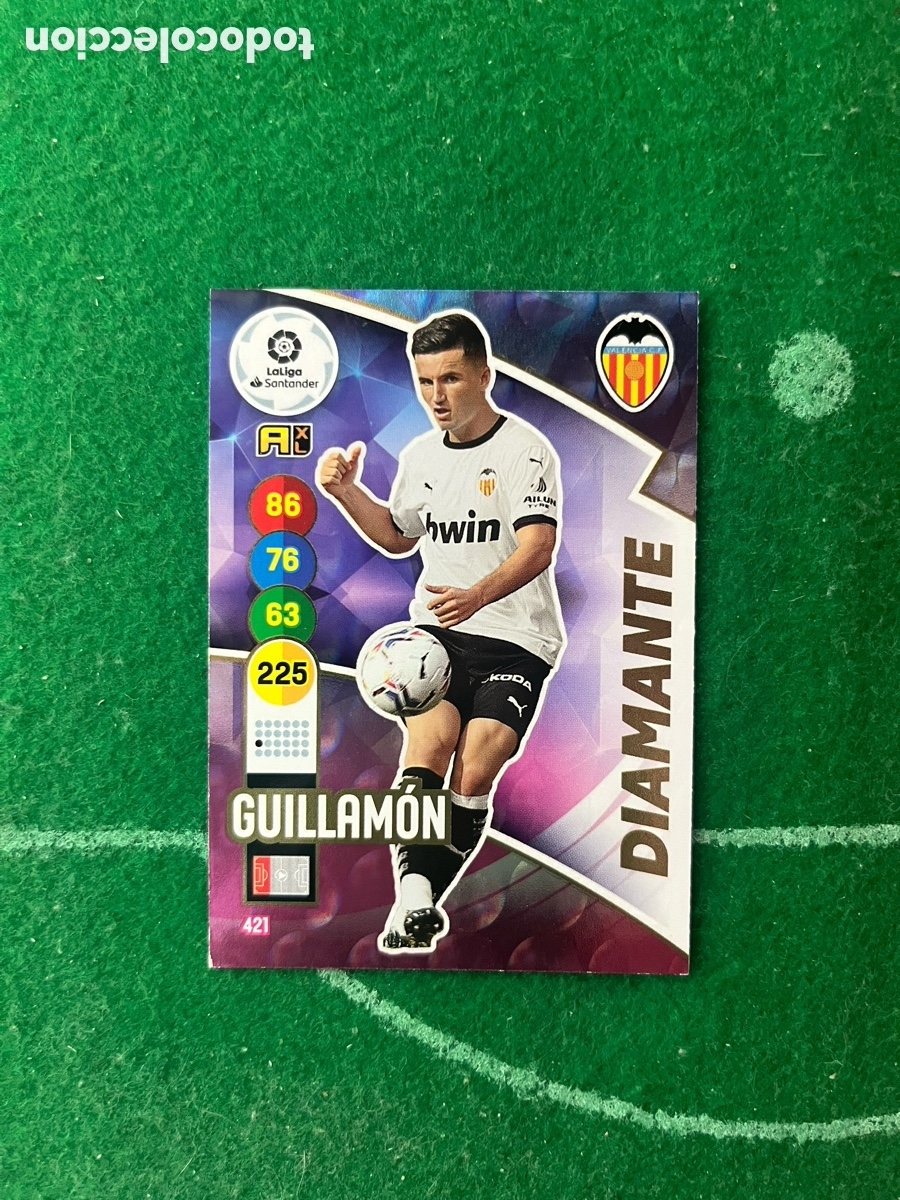 Cromos de f&uacute;tbol: 421 GUILLAMON VALENCIA ADRENALYN 2020 2021 PANINI DIAMANTE