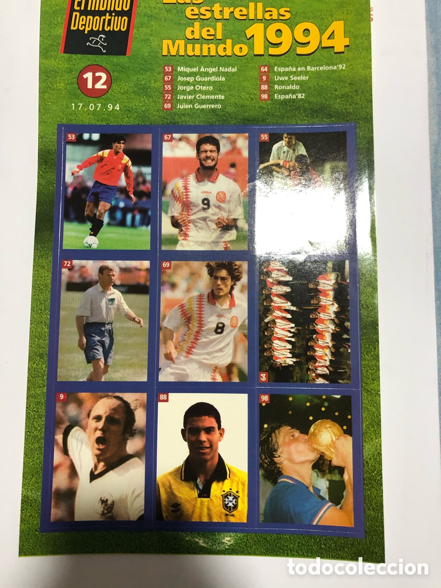 Cromos de f&uacute;tbol: 1994 Ronaldo rookie # 88 lamina sin cortar
