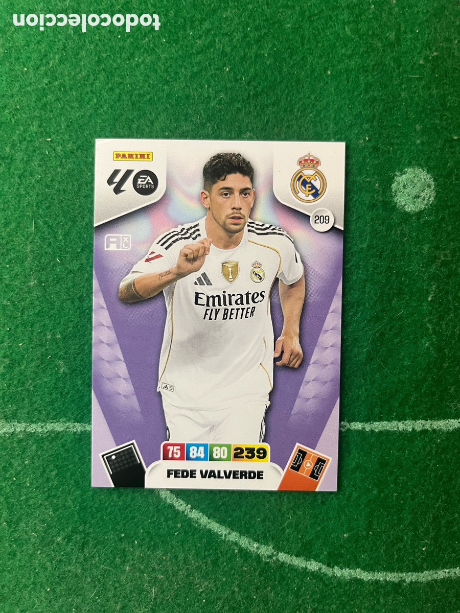 Cromos de f&uacute;tbol: 209 FEDE VALVERDE REAL MADRID ADRENALYN 2025 2026 PANINI
