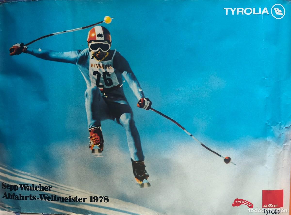 Cromos de f&uacute;tbol: Antiguo poster de Tyrolia de 1978