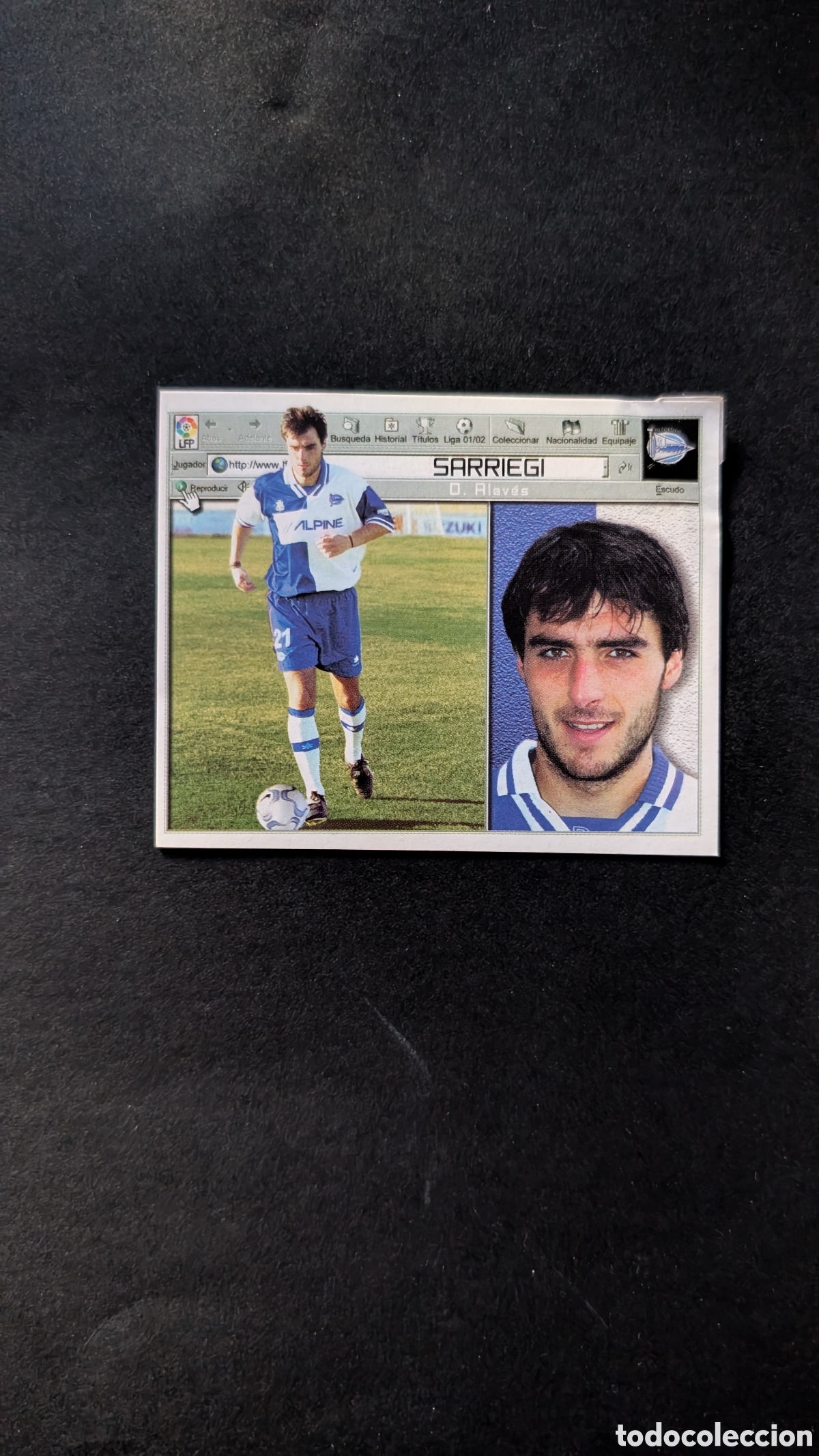 Cromos de f&uacute;tbol: SARRIEGI ALAVES LIGA ESTE 2001/02 01 02 VENTANILLA