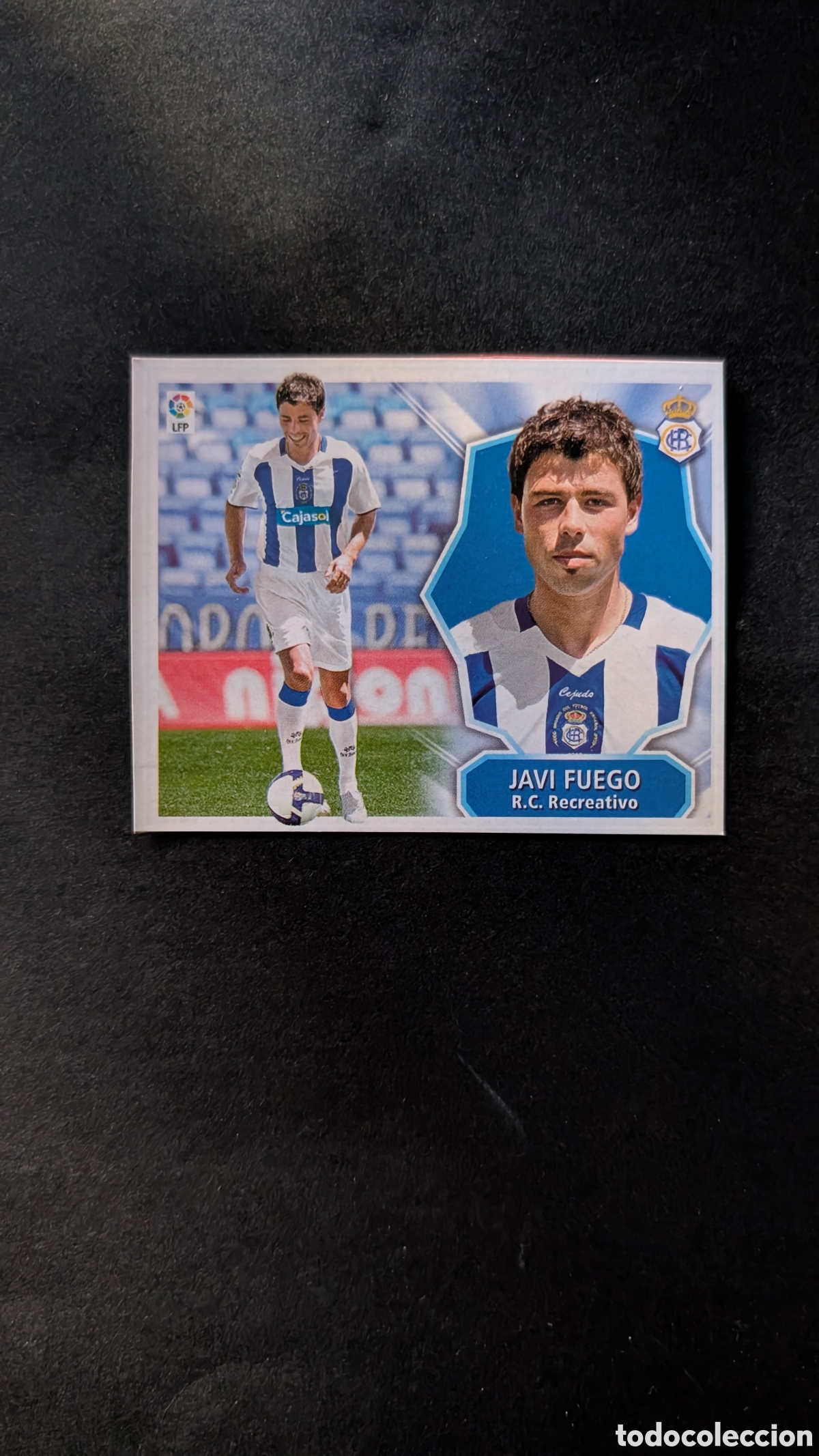 Cromos de f&uacute;tbol: JAVI FUEGO RECREATIVO HUELVA FICHAJE 37 LIGA ESTE 2008/09 08 09 RECORTADO