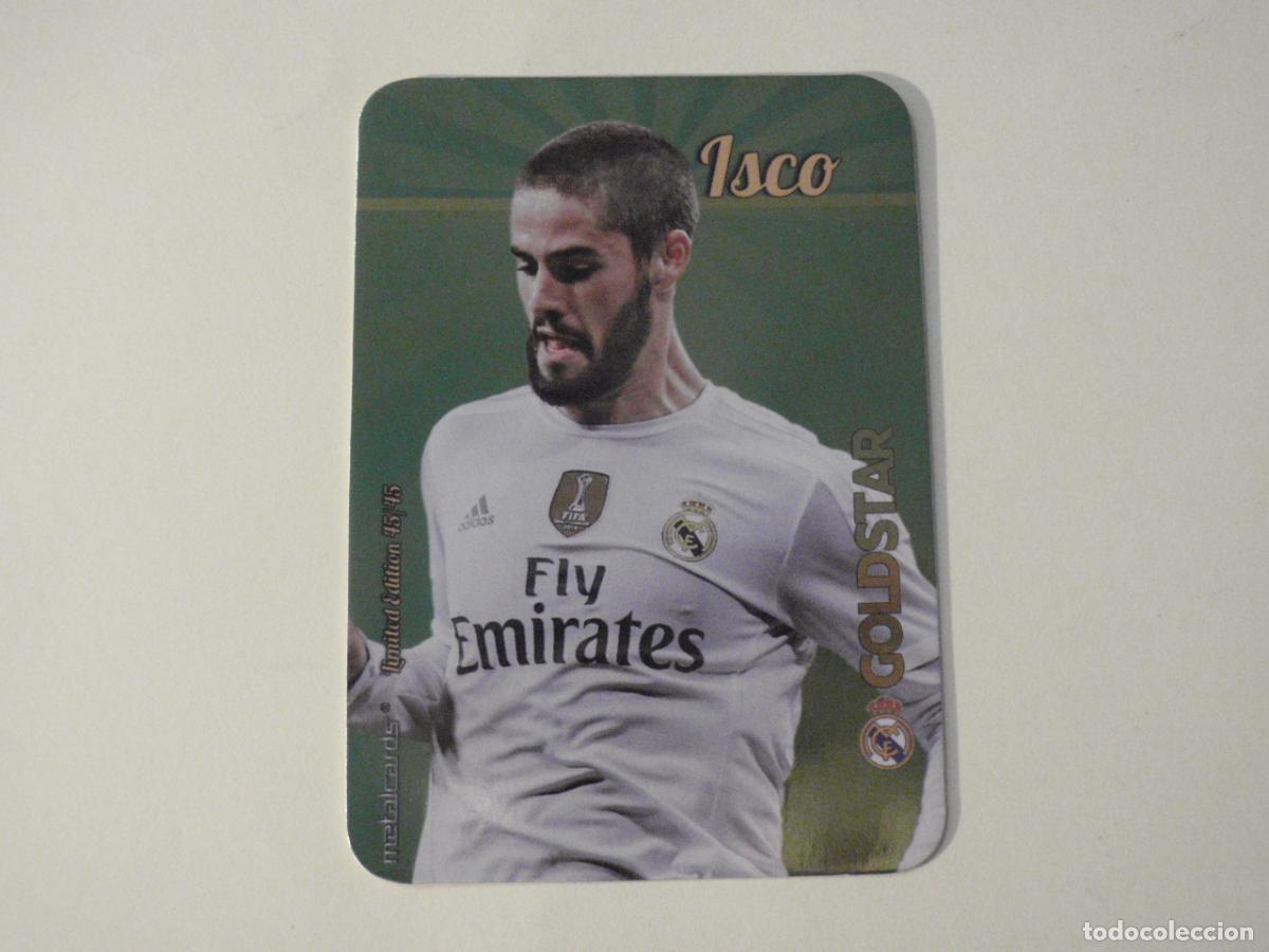 Cromos de f&uacute;tbol: ISCO GOLDSTAR Limited Edition 45/45. LAS FICHAS QUIZ DE LA LIGA 2015 2016 MUNDICROMO 15 16