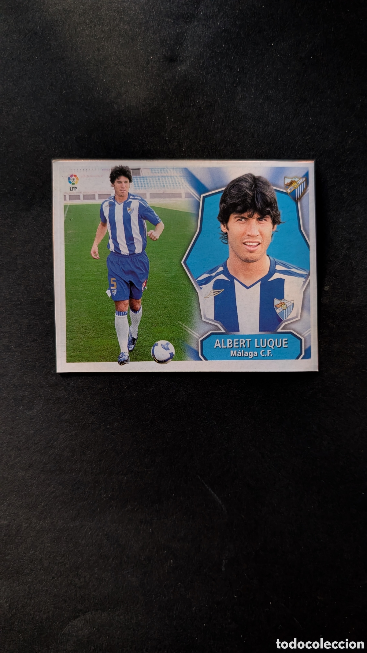 Cromos de f&uacute;tbol: ALBERT LUQUE MALAGA FICHAJE 56 LIGA ESTE 2008/09 08 09 RECORTADO