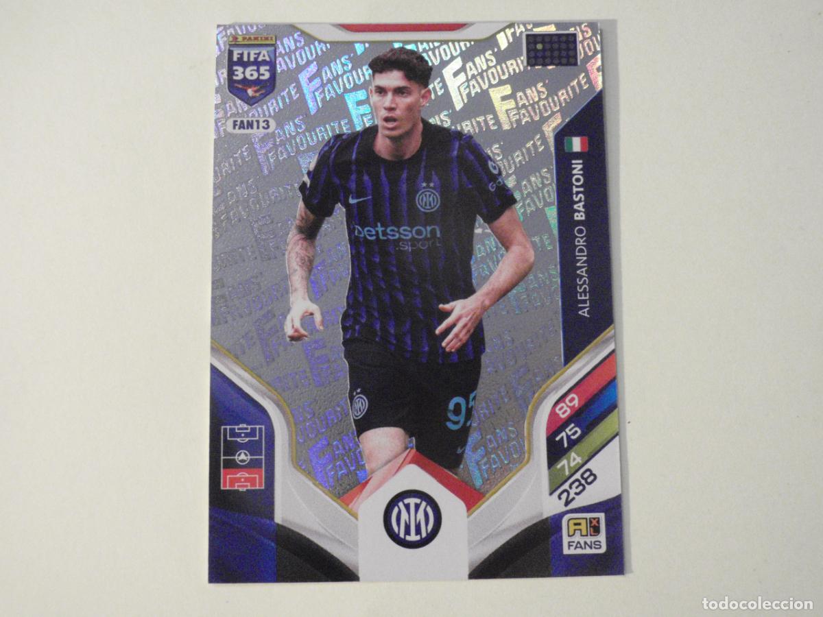 Cromos de f&uacute;tbol: Cromo FAN 13 BASTONI Inter. Trading Card ADRENALYN XL FIFA 365. 2025 2026 PANINI 25 26