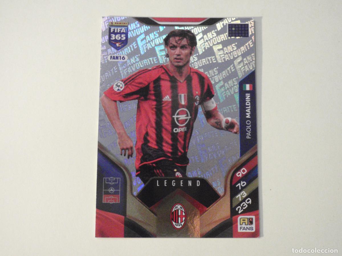 Cromos de f&uacute;tbol: Cromo FAN 16 MALDINI AC Milan. Trading Card ADRENALYN XL FIFA 365. 2025 2026 PANINI 25 26