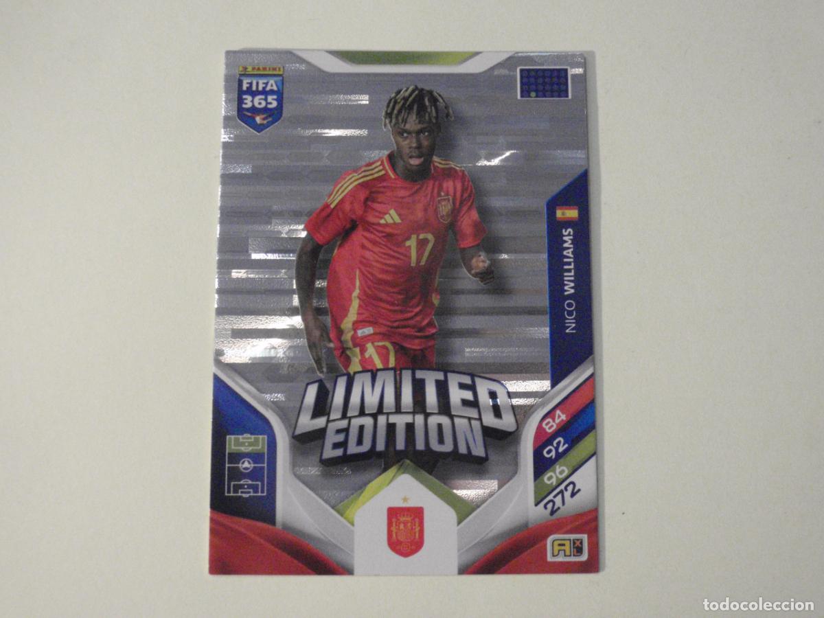 Cromos de f&uacute;tbol: NICO WILLIAMS Espa&ntilde;a LIMITED EDITION. Trading Card ADRENALYN XL FIFA 365. 2025 2026 PANINI 25 26