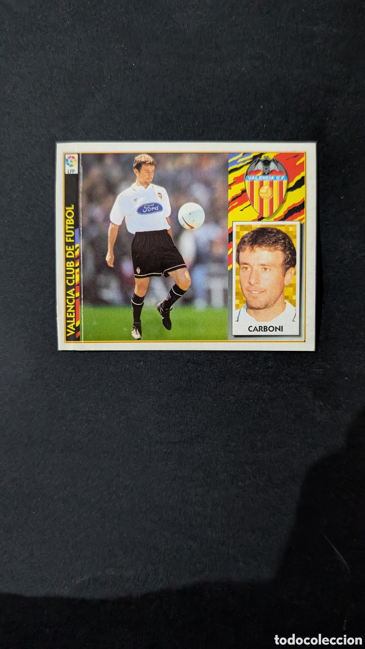 Cromos de f&uacute;tbol: CARBONI VALENCIA COLOCA LIGA ESTE 1997/98 97 98 VENTANILLA