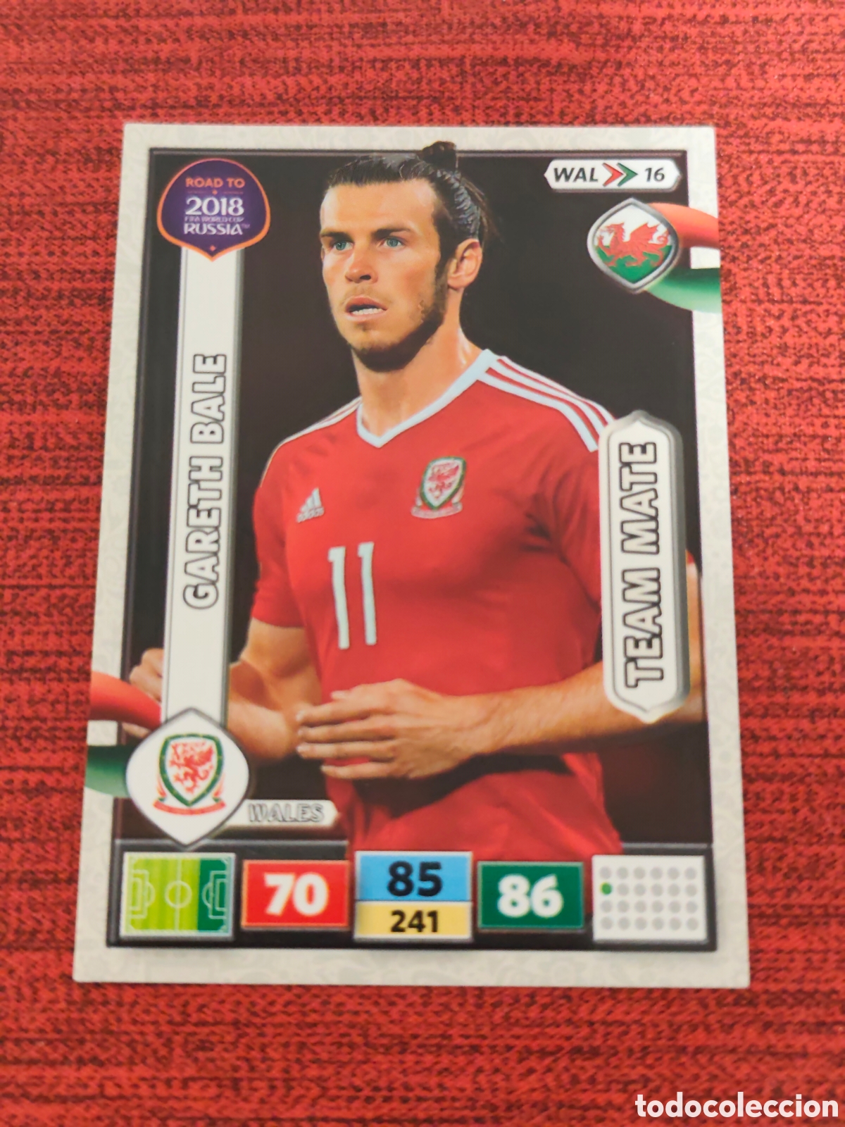 Cromos de f&uacute;tbol: WAL_16 GARETH BALE GALES ADRENALYN XL ROAD TO RUSSIA 2018