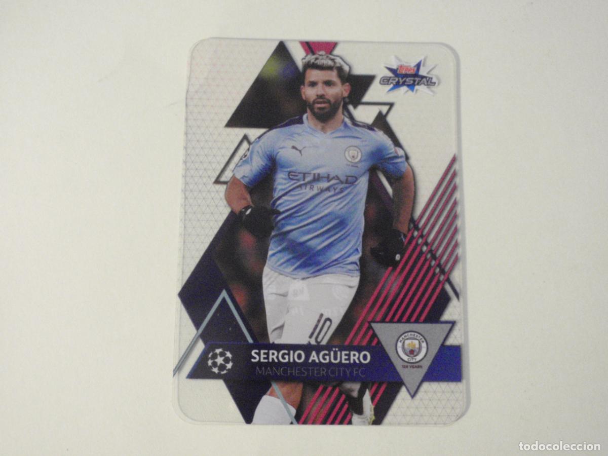 Cromos de f&uacute;tbol: Cromo 41 SERGIO AG&Uuml;ERO City. TOPPS CRYSTAL Trading Card UEFA CHAMPIONS LEAGUE 2019 2020. 19 20