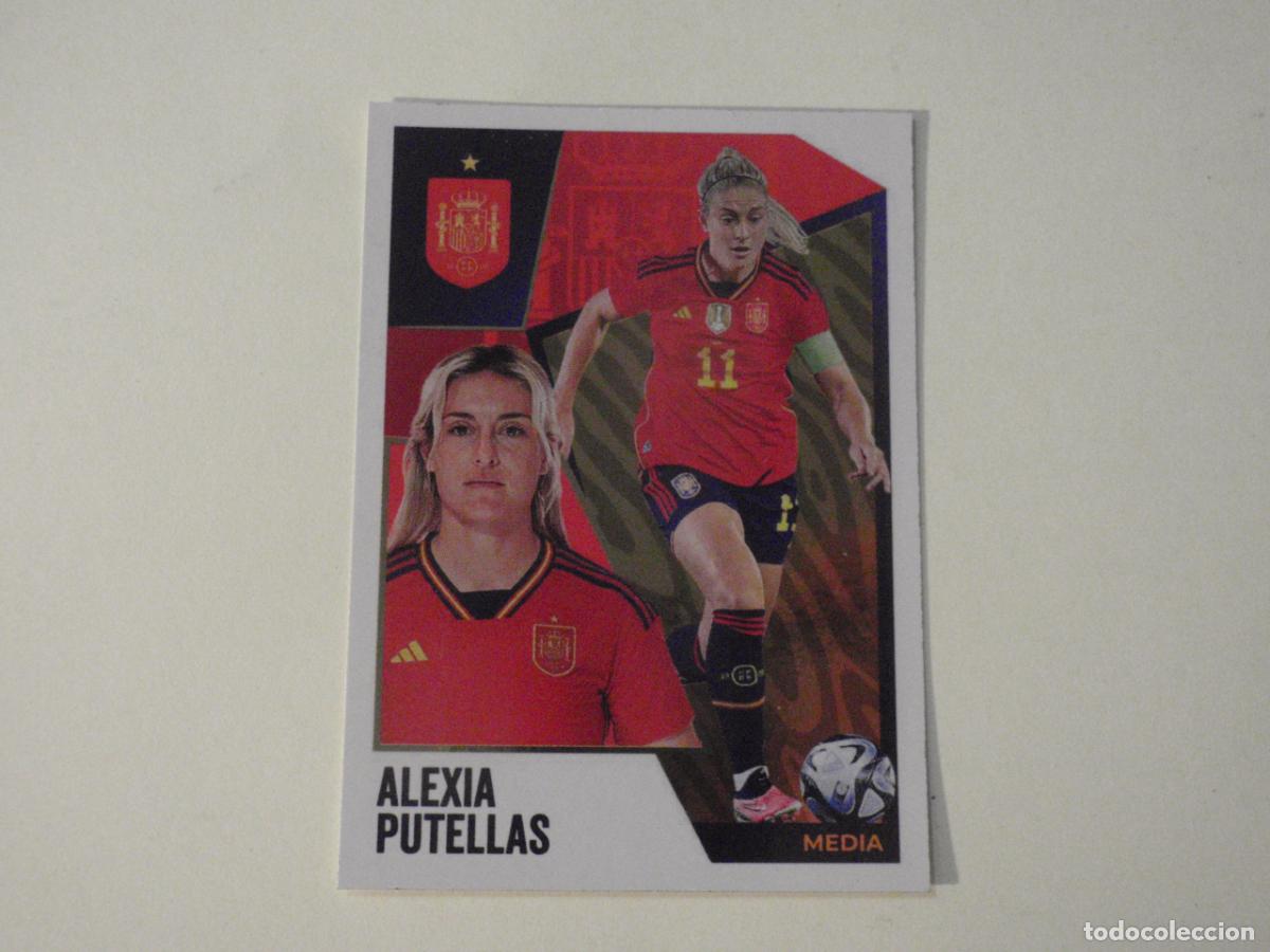 Cromos de f&uacute;tbol: Cromo sticker f&uacute;tbol 55 ALEXIA PUTELLAS Espa&ntilde;a. VAMOS SELECCI&Oacute;N CARREFOUR 2024. NUNCA PEGADO