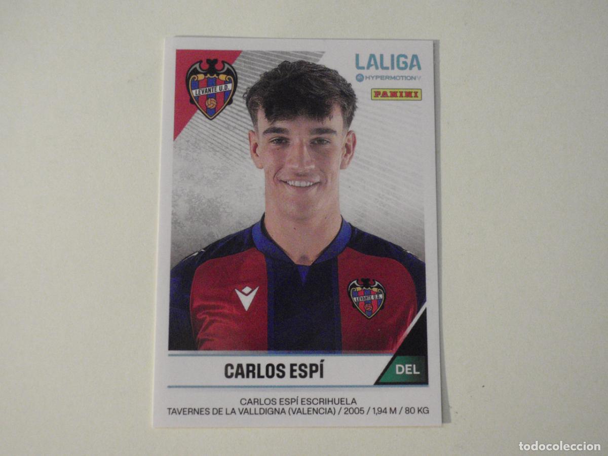 Cromos de f&uacute;tbol: N&ordm; 284 B CARLOS ESPI Levante Cromo ROOKIE. LIGA HYPERMOTION 2024 2025 PANINI. Stickers 24 25