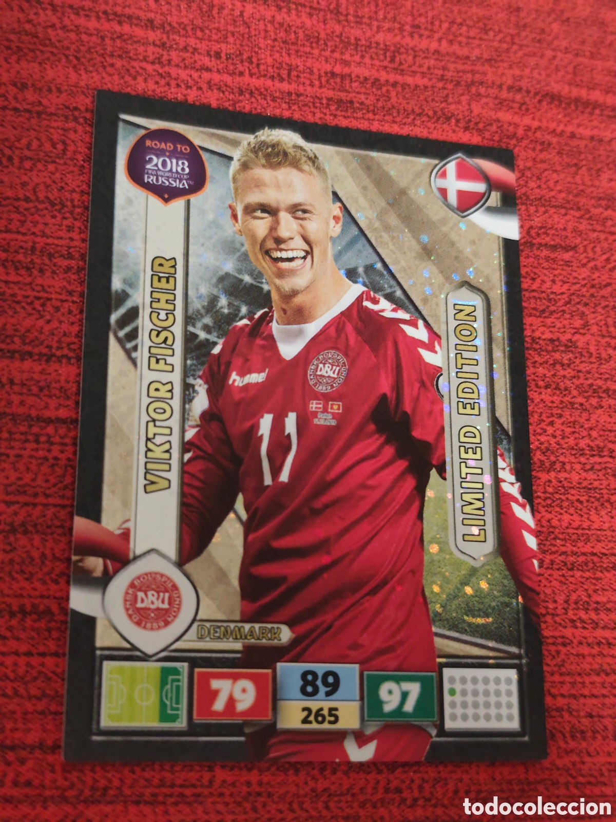 Cromos de f&uacute;tbol: LIMITED EDITION FISCHER DINAMARCA ADRENALYN XL ROAD TO RUSSIA 2018
