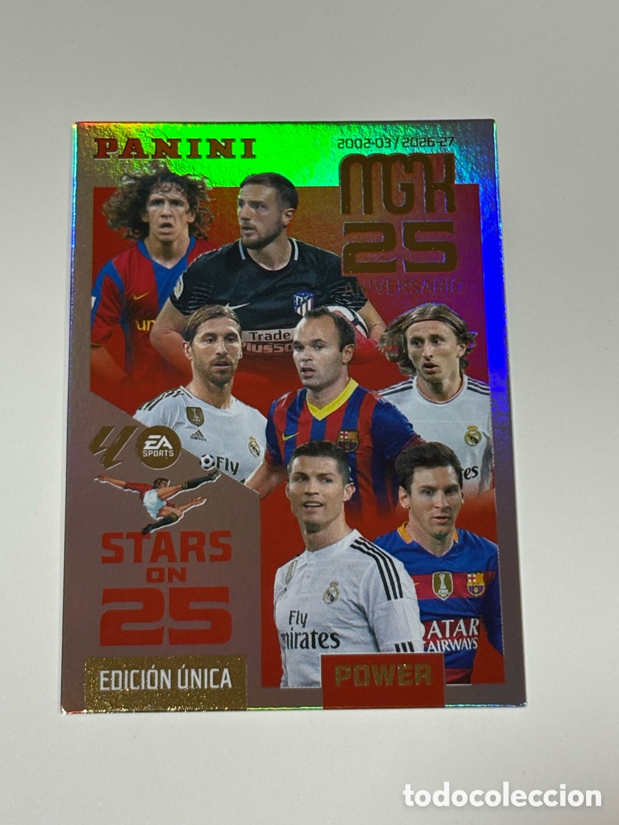Cromos de f&uacute;tbol: Messi Cristiano X100 425P Stars On 25 Megacracks 26 27 2026-27 Edici&oacute;n &Uacute;nica